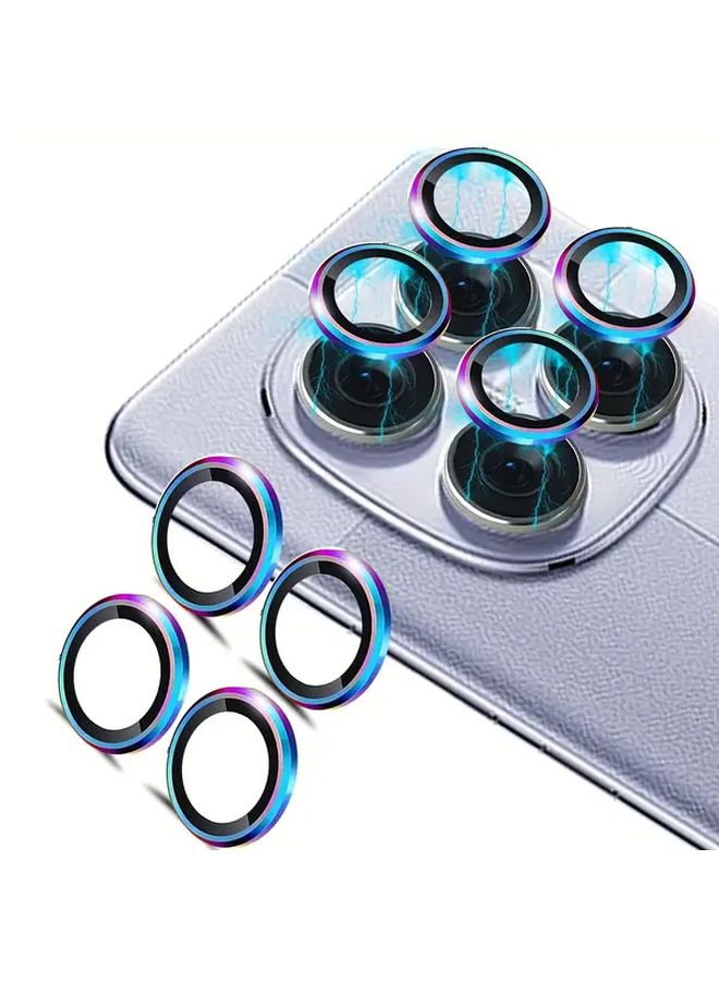 Multicolored Metal Lens Glass Ring Protector Case Compatible with Xiaomi Redmi Note 13 Pro Plus - Image 1